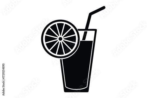 lemonade vector icon silhouette