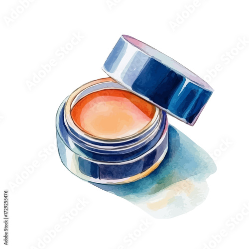 Eye Primer, watercolor painting vector, isolated on a white background.