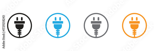 Instantly grab attention with these versatile electrical plug icons, offering a clean, modern aesthetic for energy, tech, and innovation themes.
