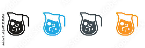 Vibrant pitchers brimming with cool beverages and ice offer a refreshing visual for summer parties, drinks, and lifestyle content.