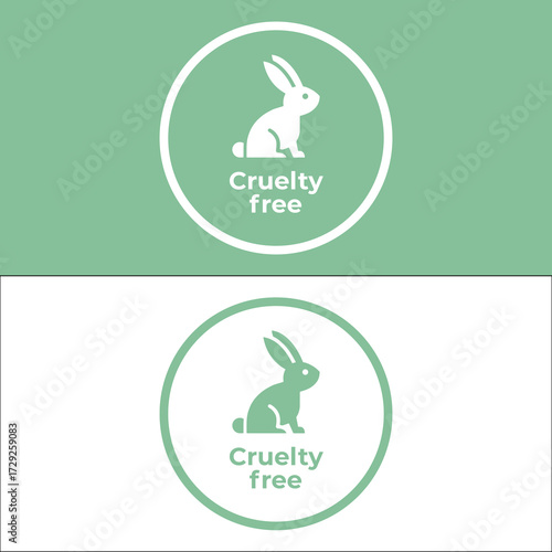 Cruelty free bunny symbol for ethical product Vector