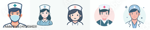 vector avatar of a nurse face