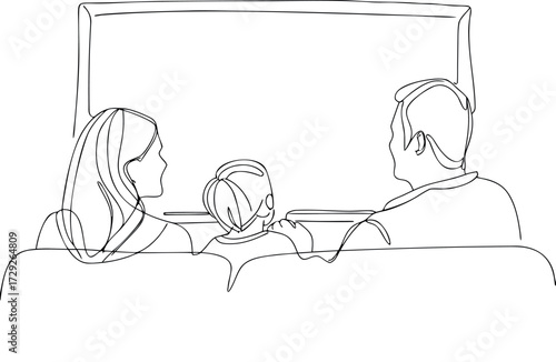 Two girls sitting on a sofa illustration, with cartoon people having fun at home