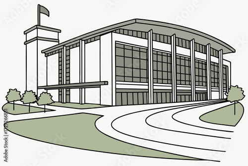 Frost Bank Center in San Antonio, Texas, modern indoor arena with Spurs signage and sweeping plaza