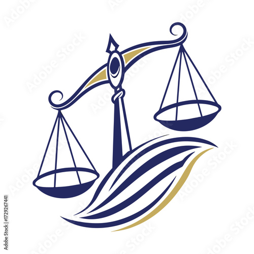 Scales of justice symbol for law and legal themes