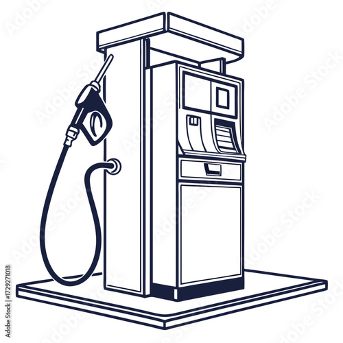 A gas station gas refueling machine