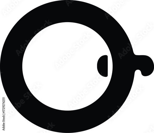 Minimalist open ring clasp jewelry component circle shape isolated vector vector
