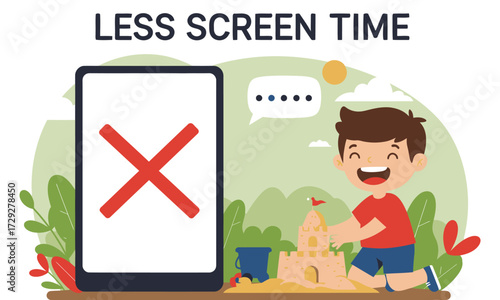 Kids good habit and behavior illustration 