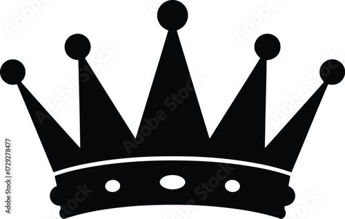 Royal crown symbol majestic royalty regal authority power leadership icon vector