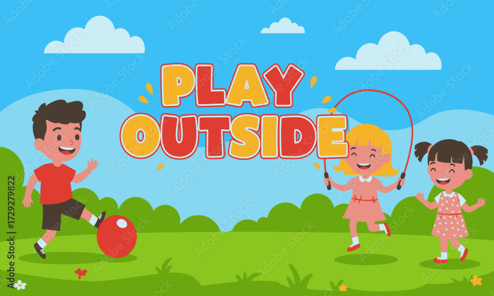 Obraz premium Kids good habit and behavior illustration 