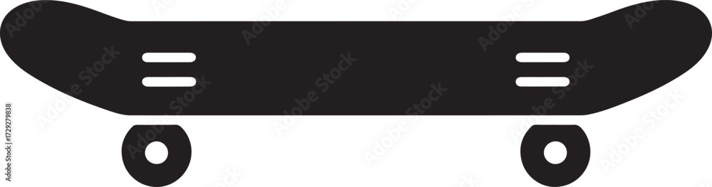 Obraz premium Simple silhouette icon of a skateboard