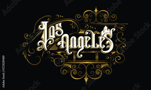 LOS ANGELES lettering custom style design