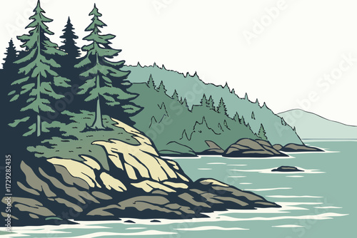 Chichagof Island in Alaska, remote island with fishing villages and wilderness coasts