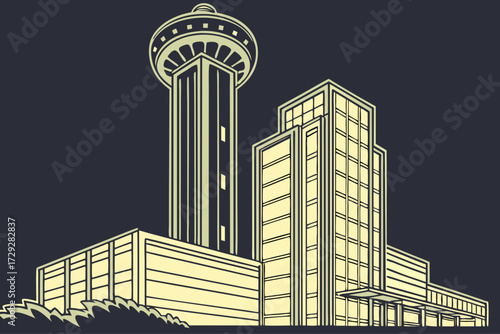 Chase Tower Skydeck in Phoenix, Arizona, views of desert skyline and mountain ridges