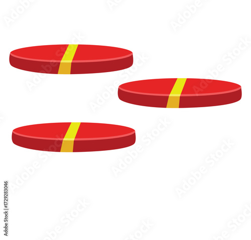 Science of hand drawn vector red medicine tablet clipart.