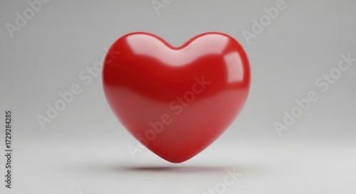 Wallpaper Mural A Realistic 3D Render of a Shiny Red Heart Symbol Torontodigital.ca