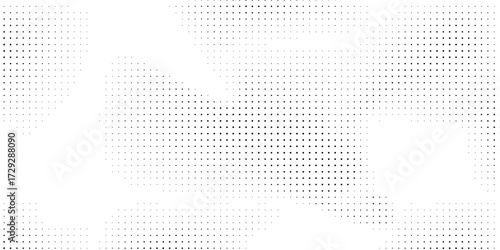 Half tone gradient. Dotted gradient, fine dot spraying and halftone dotted background seamless horizontal geometric pattern vector template set.