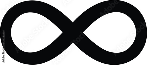 Endless loop symbol concept infinite time eternal life abstract symbol vector