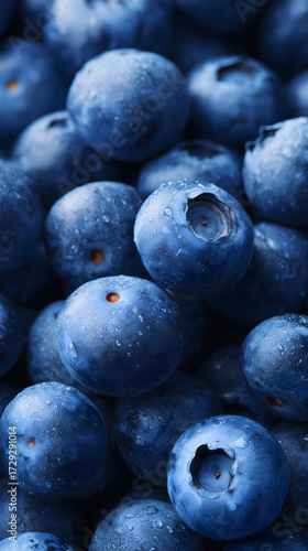 Blueberry Overhead Shot Banner Poster Background Wallpaper
