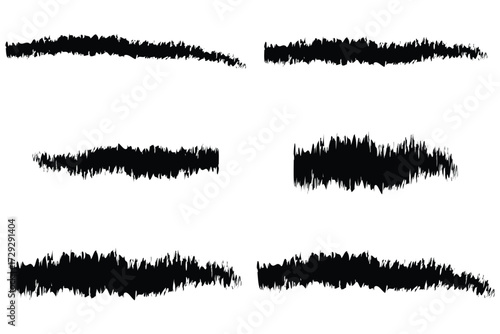 Grunge Brush Strokes & Ink Texture Vector Set – Hand-Drawn Thick Lines, Rectangles, Banners, and Artistic Design Elements