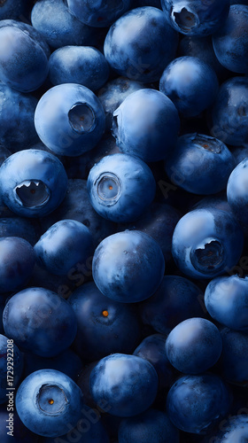 Blueberry Overhead Shot Banner Poster Background Wallpaper