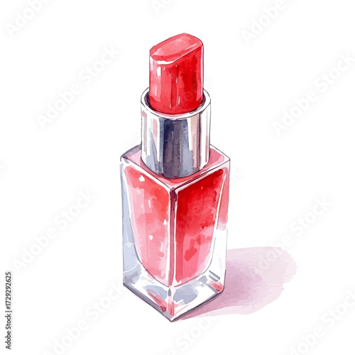 watercolor of Lip Tint, vector, isolated on a white background.