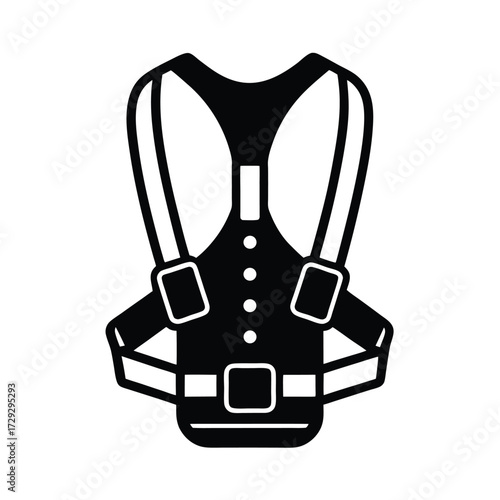 Sailor element isolated life harness on white background