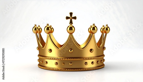 Golden crown on a plain background (1)