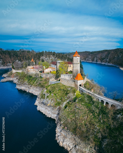 Old castle Zvikov in czech republic in spring