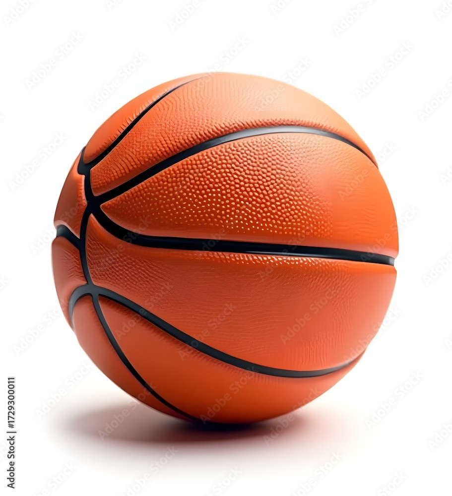 Fototapeta premium Basketball Isolated on White with Cinematic Studio Lighting