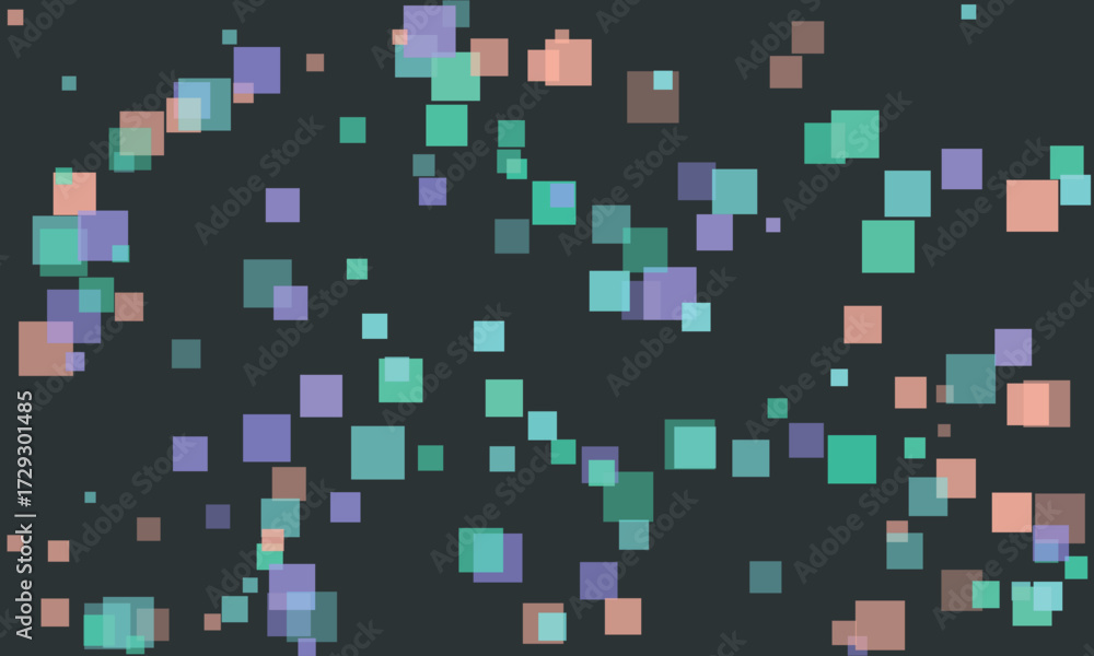 Fototapeta premium Abstract Colorful Floating Squares and Rectangles Background Animation