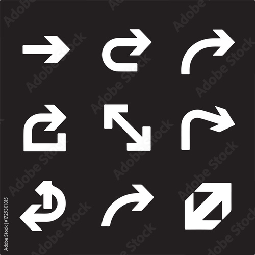 Abstract geometric pattern featuring a nine square grid with clean flat white elements
