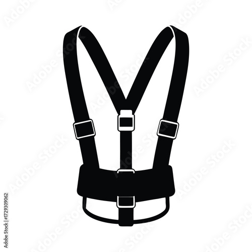 Sailor element isolated safety harness on white background