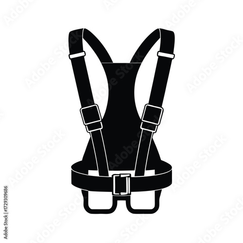 Sailor element isolated safety harness on white background