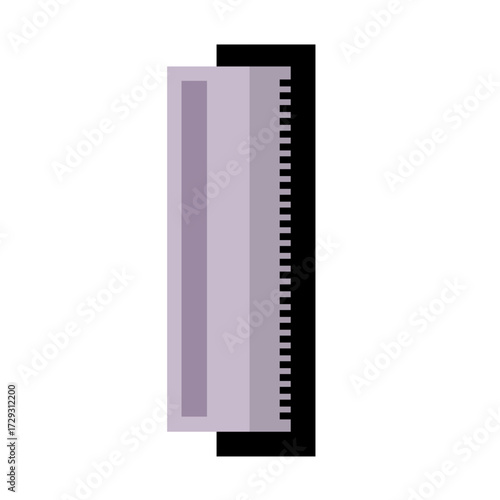 Simple illustration of a cleaning tool with a textured surface on a white background