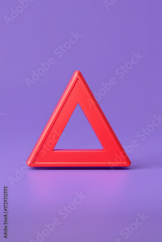 Free Download Minimalist red triangle against a lavender backdrop, a striking geometric figure for modern design and abstract concepts. Bold, simple and clean. - GFXLoad