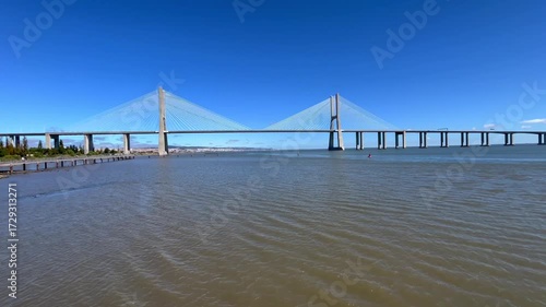 Vasco da Gama Bridge in Lisbon, Portugal
