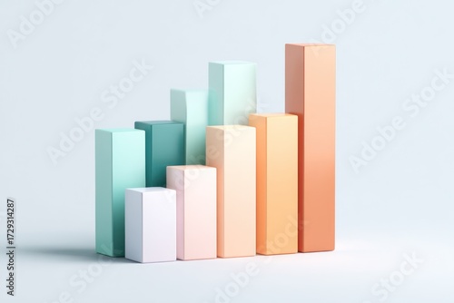 Free Download Pastel bar chart growth business concept data visualization - GFXLoad