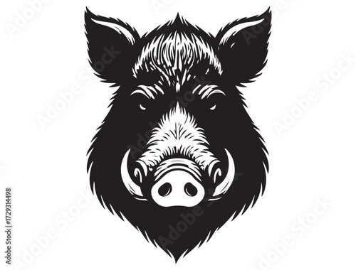 WILD BOAR HEAD SILHOUETTE
