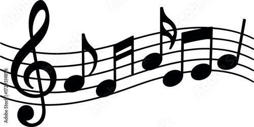 Download free music notes sheet vector illustration graphic art