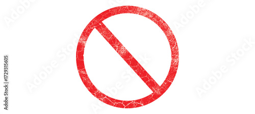 prohibited sign icon with red circle and diagonal line, symbolizing restriction, ban, or no entry, vector illustration 