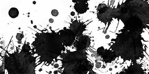Splattered ink halftone texture with rough, random textures and dynamic grunge smears. ink blots and splats. detailed ink splats Hyperrealistic Highly Detailed Isolated On Transparent Background.