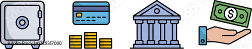 Financial Security and Banking Concept Depicting Wealth Management Solutions Financial Institution