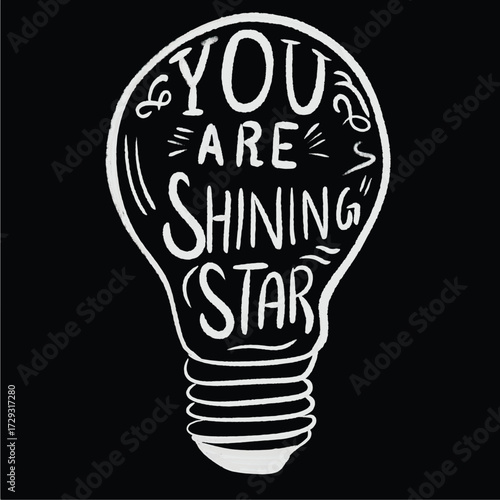 Inspirational Light Bulb Illustration with Motivational Text