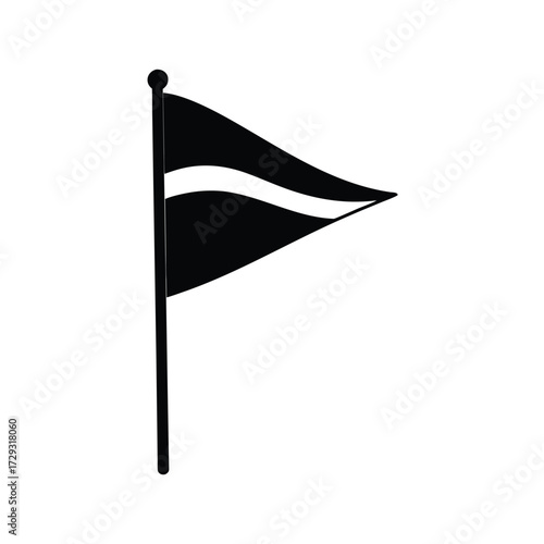 Sailor element isolated signal flag on white background