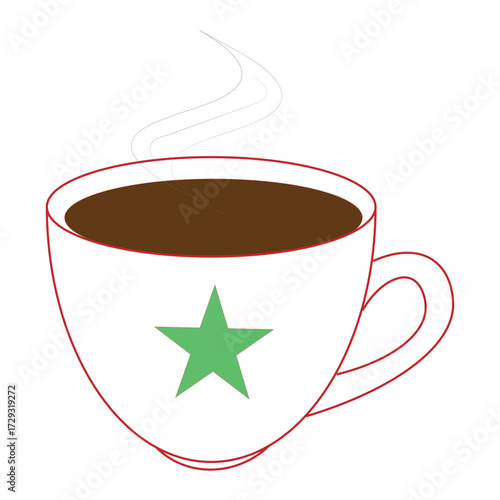 cup of coffee with steam, hot drinks