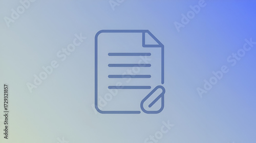 rewrite line icon with a document