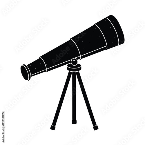 Sailor element isolated telescope on white background