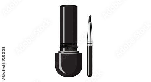 Elegant black eyeliner illustration for beauty and cosmetic promotional designs