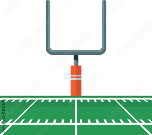 American football goal post field goal scoring play vector